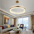 2020 rond de luxe en cristal d&#39;or LED pendentif lumière K9 lustre en cristal d&#39;éclairage